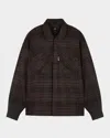 Represent Flannel Shirt Poches Poitrine Broderie Manches Longues In Coffee