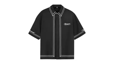 Pre-owned Represent Men's  Border Shirt In Jet Black