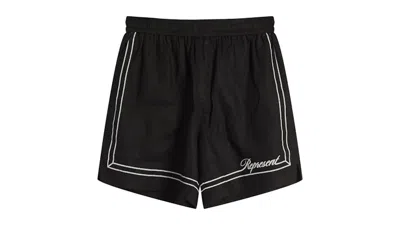 Pre-owned Represent Men's  Border Short In Jet Black
