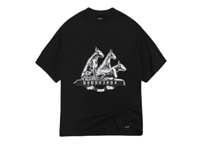 Pre-owned Represent Men's  Bullterrier T-shirt In Jet Black