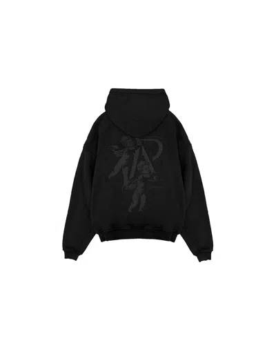 Pre-owned Represent Men's  Cherub Initial Hoodie In Black