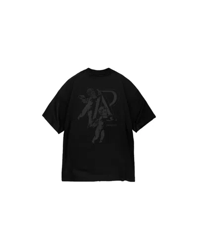 Pre-owned Represent Men's  Cherub Initial T-shirt In Shirt Black