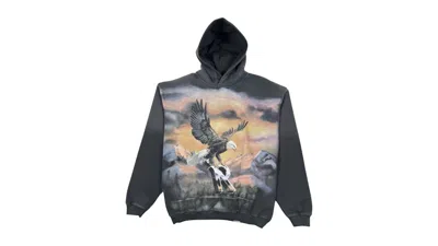 Pre-owned Represent Men's  Chrome Flight Hoodie In Black