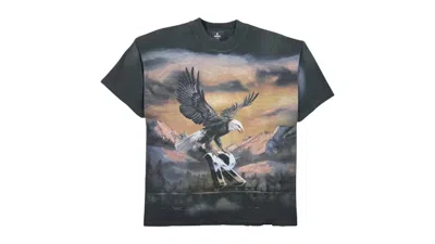 Pre-owned Represent Men's  Chrome Flight T-shirt In Black