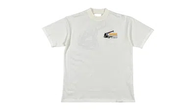 Pre-owned Represent Men's  Design And Construction Short Sleeve T-shirt In White