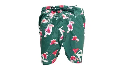 Pre-owned Represent Men's  Floral Mesh Shorts In Green