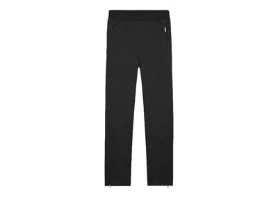 Pre-owned Represent Men's  Intarsia Initial Sweatpants In Off Black