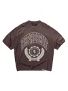 Represent Legacy Crest Cotton T-shirt With Distressed Effect In Black