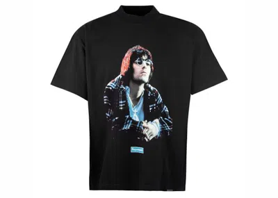 Pre-owned Represent Men's  Lg Maine Road T-shirt In Off Black