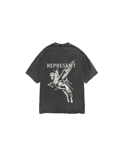 Pre-owned Represent Men's  Mascot T-shirt In Shirt Vintage Grey