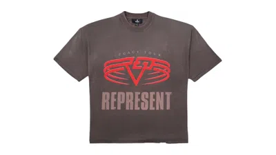 Pre-owned Represent Men's  Mlm10017630  Living Legacy Tee Shirt In Washed Ecru In Sand