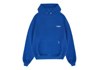 Pre-owned Represent Men's  Owner's Club Hoodie In Cobalt Blue/white