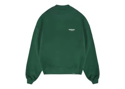 Pre-owned Represent Men's  Owner's Club Sweater In Racing Green/white
