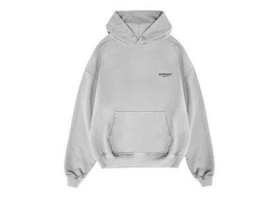 Pre-owned Represent Men's  Owners Club Hoodie In Ash Grey/black
