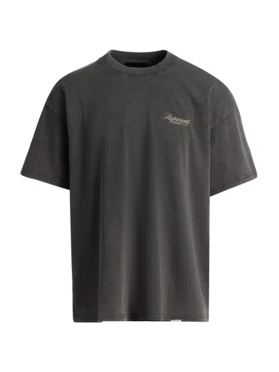 Represent Men's  Owners Club Script T-shirt In Gray