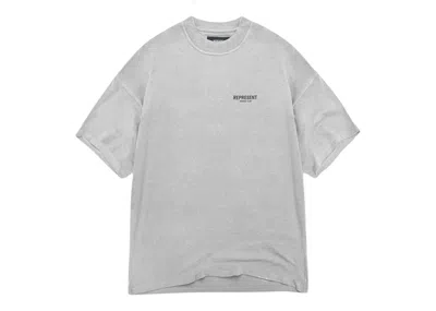 Pre-owned Represent Men's  Owners Club T-shirt In Ash Grey/black