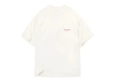 Pre-owned Represent Men's  Owners Club T-shirt In Flat White/bubblegum