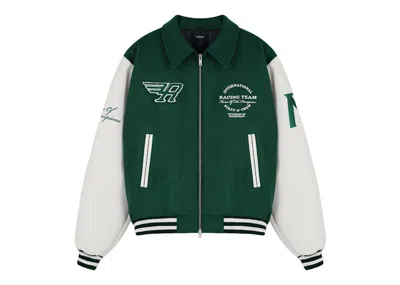 Pre-owned Represent Men's  Racing Team Varsity Jacket In Racing Green