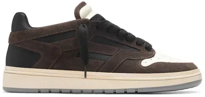 Pre-owned Represent Men's  Reptor Low Sneakers In Brown/black/vintage White