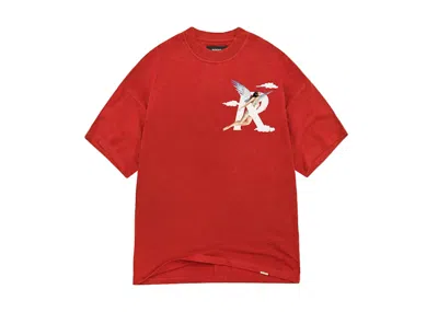 Pre-owned Represent Men's  Storms In Heaven T-shirt In Burnt Red
