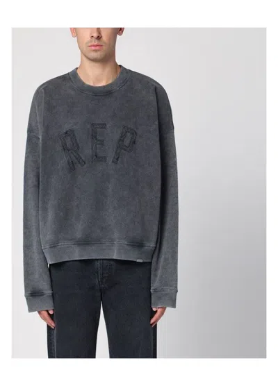 REPRESENT MEN'S ROUND-NECK SWEATSHIRT WITH REP APPLICATION