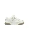 Represent Studio Leather Gradient Sole Sneakers In White/grey