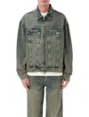 Represent R4 Denim Jacket Buttoned Cuffs Front Pockets In Blue