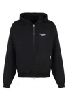Represent Black Zip-up Sweatshirt With Logo On The Front And Back In Cotton Man In Black