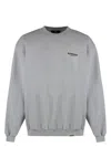 Represent Owners Club Oversize Cotton Sweatshirt In Grey