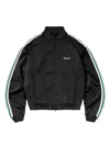 Represent Mens Jet Black Embroidered-logo Striped-taped Woven Track Jacket In Black