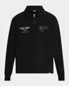Represent Team Rep Logo Half-zip Cotton Sweatshirt In Jet Black