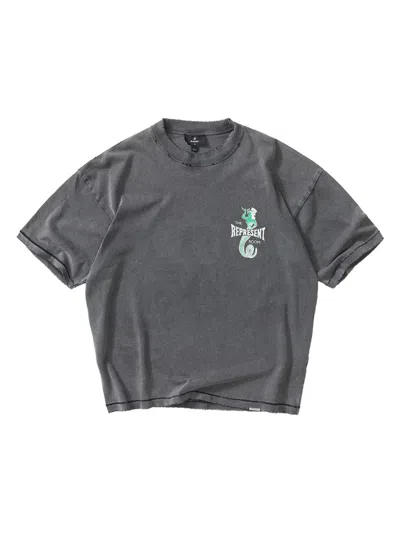 Represent Men's The Viper Room Dice Cotton T-shirt In Gray