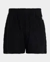Represent Men's Towelling R Logo Pull-on Shorts In Black