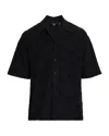 Represent Men's Towelling R Logo Short-sleeve Shirt In Black
