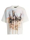 Represent Western Doberman Print T-shirt In White
