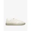 REPRESENT REPRESENT MEN'S WHITE VIRTUS LEATHER AND SUEDE LOW-TOP TRAINERS