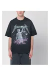 Represent Master Of Puppets X Metallica Grey T-shirt With Front And Back Print In Cotton Blend Man In Black