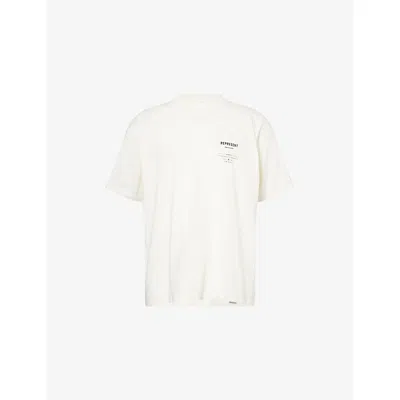 Represent Mens Aged White Revere Manor Graphic-print Cotton-blend T-shirt