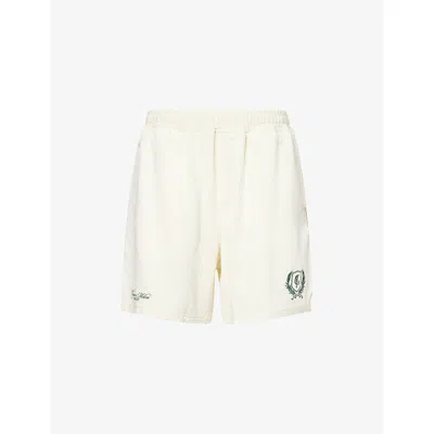 REPRESENT MENS ANTIQUE WHITE CREST RELAXED-FIT WOVEN SHORTS XL
