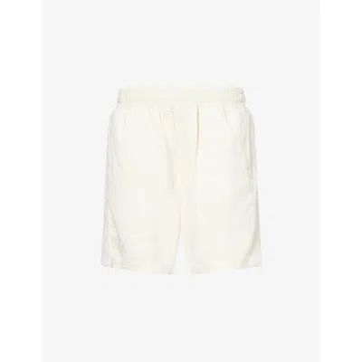 Represent Mens Panelled Relaxed-fit Knitted Shorts Antique White Xxl
