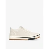 REPRESENT REPRESENT MEN'S BEIGE HTN CHUNKY-LACE WOVEN LOW-TOP TRAINERS