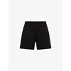 Represent Mens Black Initial Logo-print Cotton Sweat Shorts In Black