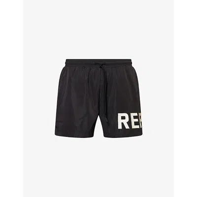 Represent Mens Logo-print Regular-fit Swim Shorts Black