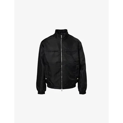 Represent Mens  Overdrive Racing Brand-embroidery Relaxed-fit Woven Jacket In Black