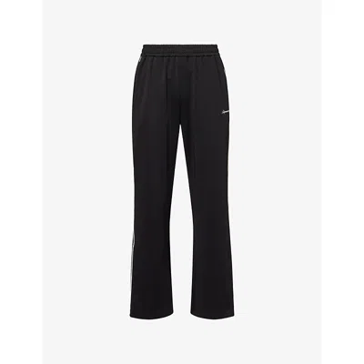 Represent Mens Taped-trim Embroidered Jersey Track Pants Black Xxl