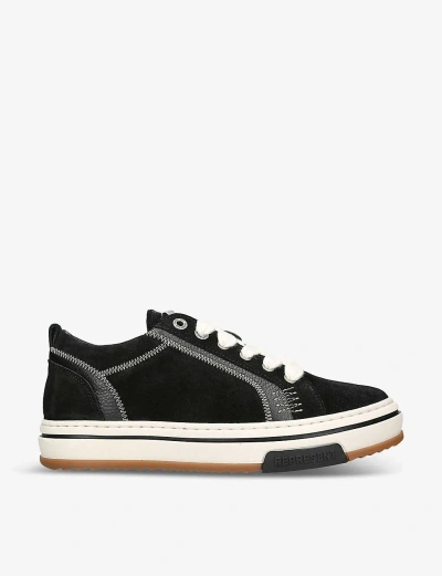 Represent Htn Chunky-lace Woven Low-top Trainers In Blk/white