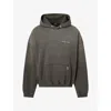 Represent Mens Brand-print Relaxed-fit Cotton Hoody Ash Xs In Gray