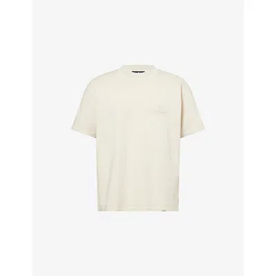 Represent Mens Champagne Grand Vintage Brand-print Cotton-jersey T-shirt Xxl