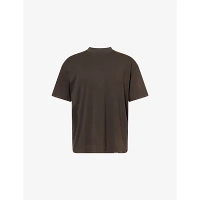 Represent Mens Initial Oversized Cotton T-shirt Coffee Xxl In Brown