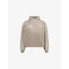 Represent Mens Graphic-print Relaxed-fit Cotton Hoody Dark Taupe Xxl In Dark Taupe